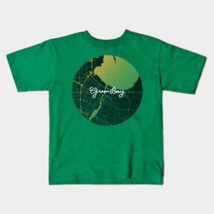 Green Bay City Map Kids T-Shirt